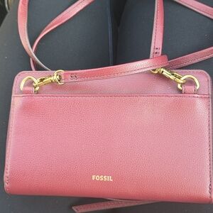 Fossil Women's Burgundy Crossbody Bag